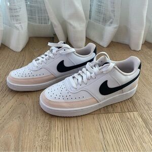 Nike Court Vision Low - Black/White/Pink - Size 7